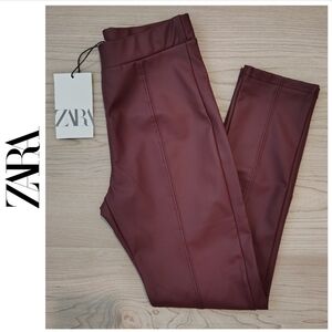 Maroon/Wine Pleather Pants